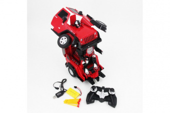Трансформер Jeep Rubicon Red 1:14 (стреляет присосками)