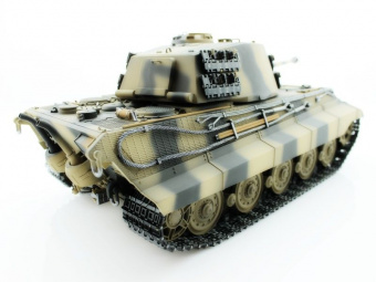 Р/У танк Torro King Tiger (башня Henschel) 1/16 2.4G, ИК-пушка, деревянная коробка