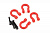 BUMPER D-RINGS, RED (FRONT OR