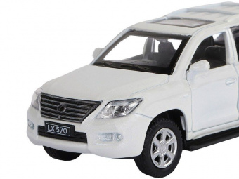 Машина ''АВТОПАНОРАМА'' Lexus LX570, белый, 1/43, инерция, в/к 17,5*12,5*6,5 см
