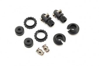 Caps and spring retainers, GTS shocks (upper cap (2)/ hollow balls (4)/ bottom cap (2)/ upper retainer (2)/ lower retainer (2))