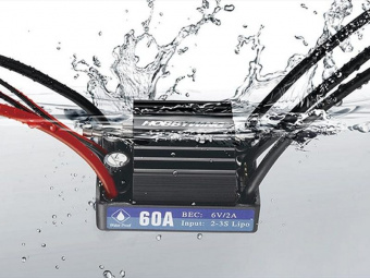 Бесколлекторный регулятор Hobbywing Seaking-60A-V3.1 (60A-360A, Boat) влагозащищённый