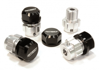 Хексы (4шт) выступ +6мм (серебристые) T-Maxx, 1/10 Revo & Summit