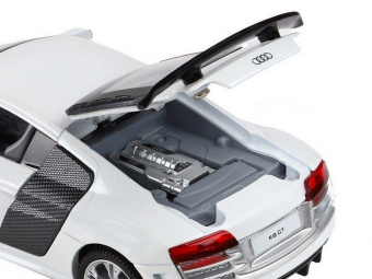Машина ''АВТОПАНОРАМА'' Audi R8 GT, белый, 1/32, свет, звук, инерция, в/к 17,5*13,5*9 см