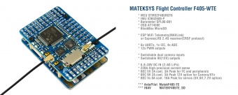Полетный контроллер Matek F405-WTE