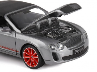 Машина ''АВТОПАНОРАМА'' Bentley Continental Supersports ISR, серый мет, 1/24, в/к 24,5*12,5*10,5 см