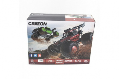 Радиоуправляемая трагги CraZon Ghost / Sprint 2WD 1:28 (сменные колеса и корпус)