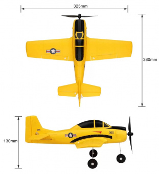 Радиоуправляемый самолет истребитель Wltoys A210 T28 (EPP) 2.4G