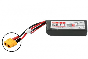 Li-Po 11,1В(3S) 1600mah 50C SoftCase XT60 plug