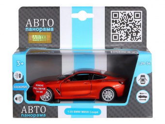 Машина АВТОПАНОРАМА BMW M850i Coupé, 1/35, красный, откр. двери, свет, звук, в/к 18*9*13,5 см