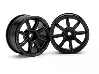 Диски туринг 1/10 - WORK EMOTION XC8 (26мм BLACK/ вынос 3мм) 2шт