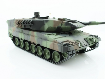 Р/У танк Taigen 1/16 Leopard 2 A6 (Германия) (для ИК танкового боя) САМО 2.4G RTR, деревянная коробка