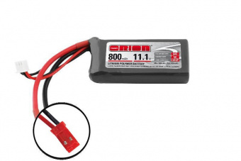 Li-Po 11,1В(3S) 800mah 50C SoftCase JST plug