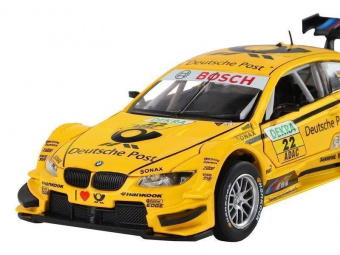 Машина ''АВТОПАНОРАМА'' BMW M3 DTM, желтый, 1/32, свет, звук, инерция, в/к 17,5*13,5*9 см