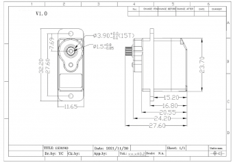 Рулевая машинка EMAX ES3059D 9g (цифровая)(2кг; 0,11с)