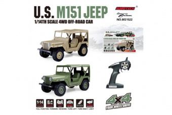 Радиоуправляемый Jeep 1:14 US M151 4WD 1:14 2.4G