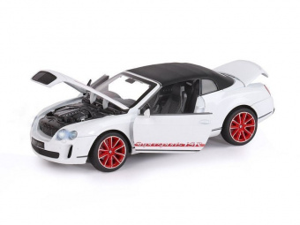 Машина ''АВТОПАНОРАМА'' Bentley Continental Supersports ISR, белый, 1/24, в/к 24,5*12,5*10,5 см