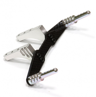 Стойки крепления корпуса задние (серебро) 1/10 Traxxas Slash 2WD
