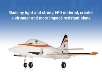Радиоуправляемый самолет Top RC Jet Star Pro оранжевый 800мм импеллер 64мм 2.4G 4-ch LiPo RTF
