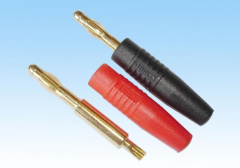 Разъем банан D4.0мм позолоченный (Red ИЛИ Black, silikon) 1шт !!!