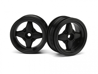 Диски 1/10 мини - MX60 4 SPOKE BLACK (вынос 0mm/ 2шт)