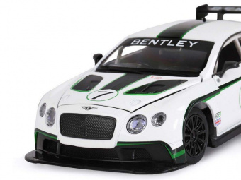 Машина ''АВТОПАНОРАМА'' Bentley Continental GT3 Concept, белый, 1/24, в/к 24,5*12,5*10,5 см