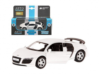 Машина ''АВТОПАНОРАМА'' Audi R8 GT, белый металлик, 1/43, инерция, в/к 17,5*12,5*6,5 см