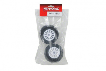 Tires & wheels, assembled, glued (White wheels, BFGoodrich Rally, gravel pattern, tires, foam in