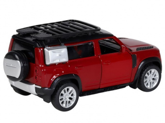 Машина АВТОПАНОРАМА 2020 Land Rover Defender 110, 1/43, красный, в/к 17,5*12,5*6,5 см