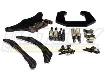 Бабочки перед+зад, крепление корпуса карбон + алюм для 1/10 Electric Slash 2WD