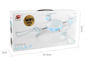 Радиоуправляемый квадрокоптер HJ Toys Lily mini (WiFi 480P, барометр) FPV RTF 2.4G