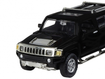 Машина ''АВТОПАНОРАМА'' Hummer H3, черный, 1/32, свет, звук, инерция, в/к 17,5*13,5*9 см