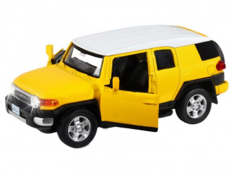 Машина ''АВТОПАНОРАМА'' Toyota FJ Cruiser,желтый, 1/32, свет, звук, инерция, в/к 17,5*13,5*9 см