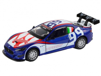 Машина ''АВТОПАНОРАМА'' Maserati Gran Turismo MC GT4, синий, 1/32, свет, звук, в/к 17,5*13,5*9 см