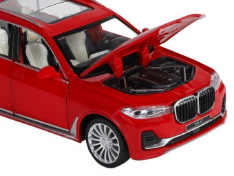 Машина ''АВТОПАНОРАМА'' BMW X7, красный, 1/32, свет, звук, инерция, в/к 17,5*13,5*9 см
