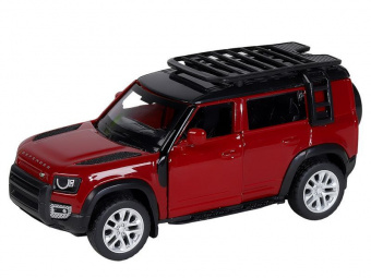 Машина АВТОПАНОРАМА 2020 Land Rover Defender 110, 1/43, красный, в/к 17,5*12,5*6,5 см