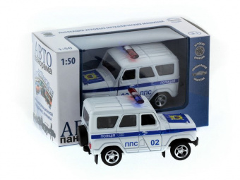 Машина ''АВТОПАНОРАМА'' инерц. УАЗ (ППС) 1/50, в/к 12*7*5,5 см