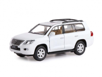 Машина ''АВТОПАНОРАМА'' Lexus LX570, белый, 1/32, свет, звук, инерция, в/к 17,5*13,5*9 см
