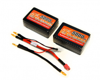 Аккумулятор LiPo VBpower 7.4V 5000мАч 30C Siddle Pack