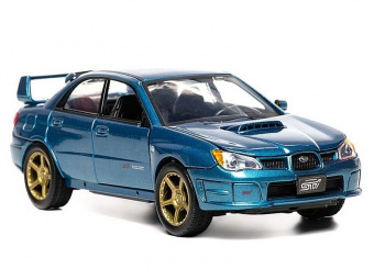 Машина Autotime ''SUBARU IMPREZA WRX STI'' тюнинг гараж 1:24 инерционная