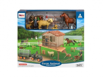 Набор фигурок животных MASAI MARA ММ205-047 серии На ферме: Ферма игрушка, 22 фигурки