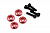 Wheel nut washer, machined aluminum, red / 3x12mm CS (4)