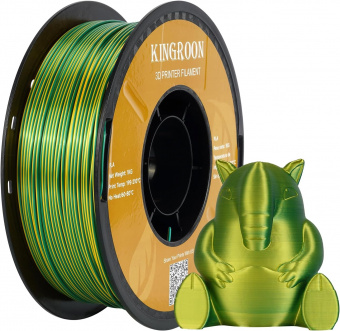 Филамент Kingroon PLA Dual Silk Yellow-Green 1.75mm 1KG