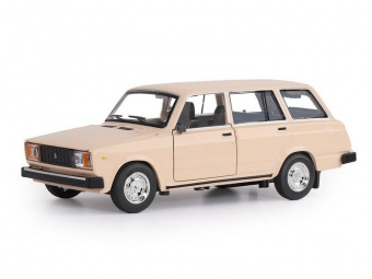 Машина АВТОПАНОРАМА ВАЗ 2104, бежевый, 1/24, инерция, в/к 24,5*12,5*10,5 см