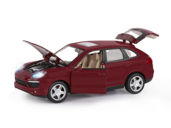 Машина ''АВТОПАНОРАМА'' Porsche Cayenne S, бордовый, 1/24, в/к 24,5*12,5*10,5 см