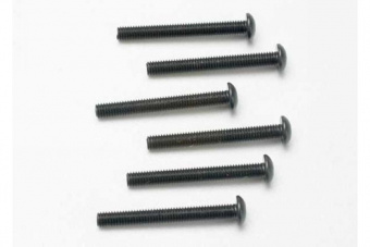 Screws, 3x25mm button-head machine (hex drive) (6)