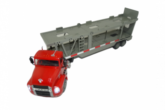 Грузовик-автовоз на радиоуправлении Mack Car Transporter с 2 автомобилями 1:26