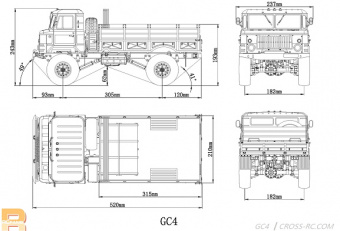 Cross RC GC4 ГАЗ 66 (бортовой) 4x4 1/10 KIT