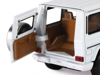 Машина АВТОПАНОРАМА Mercedes-Benz G350d, белый, 1/32, свет, звук, инерция, в/к 18*9*13,5 см