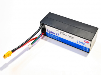 Аккумулятор Li-Po Spard 5200mAh, 14.8V, 50C,  XT60,  Hardcase для автомоделей 1/10, 1/8